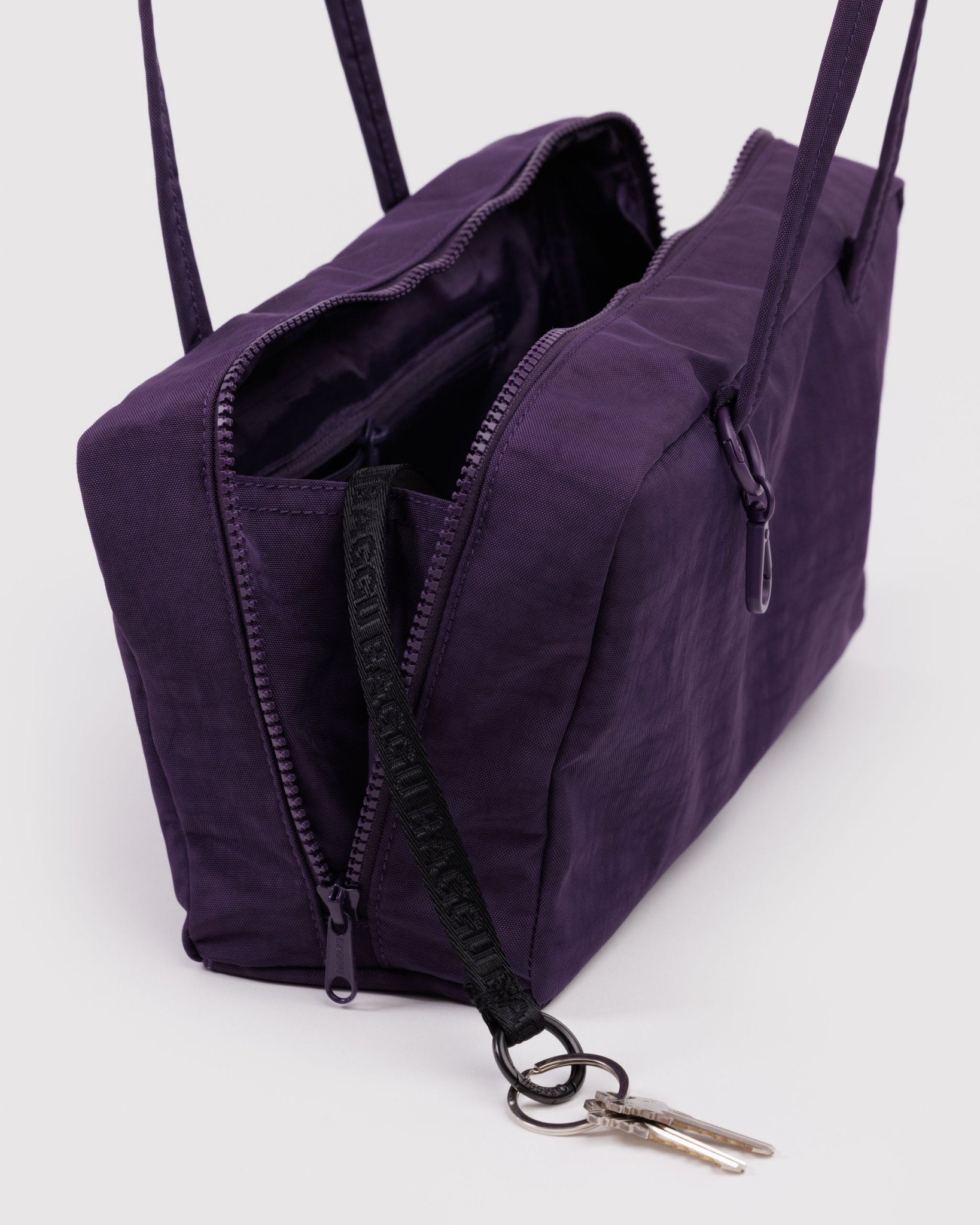 Nylon Bowler Bag: Fig - Image 2