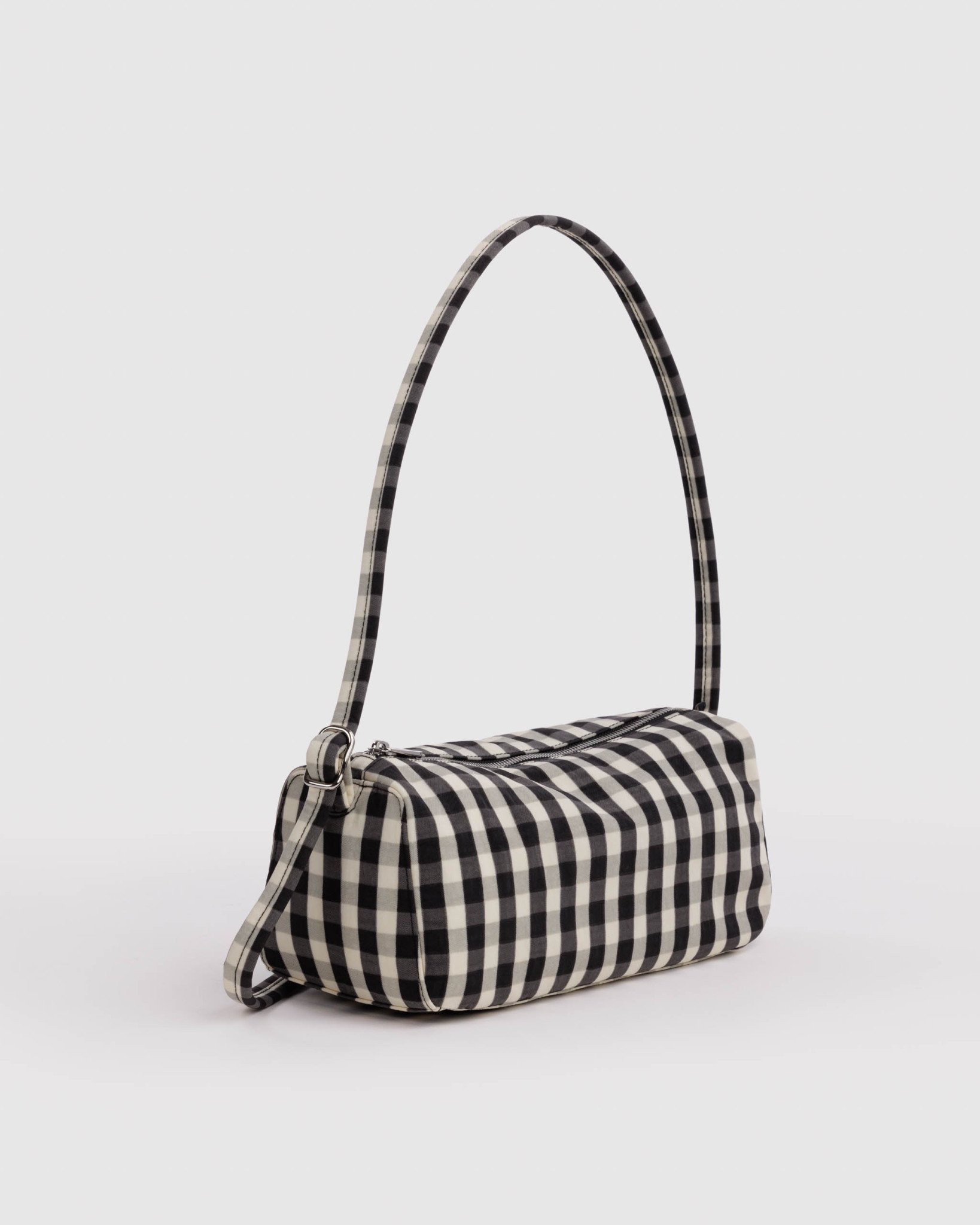 Nylon Loaf Bag: Black and Cream Gingham - Image 1