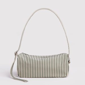 Nylon Loaf Bag: Sage Stripe - Image 1