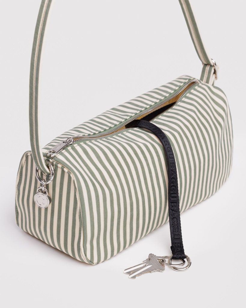 Nylon Loaf Bag: Sage Stripe