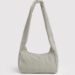 Nylon Meringue Bag: Sage Stripe - Image 1