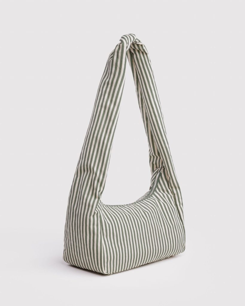 Nylon Meringue Bag: Sage Stripe