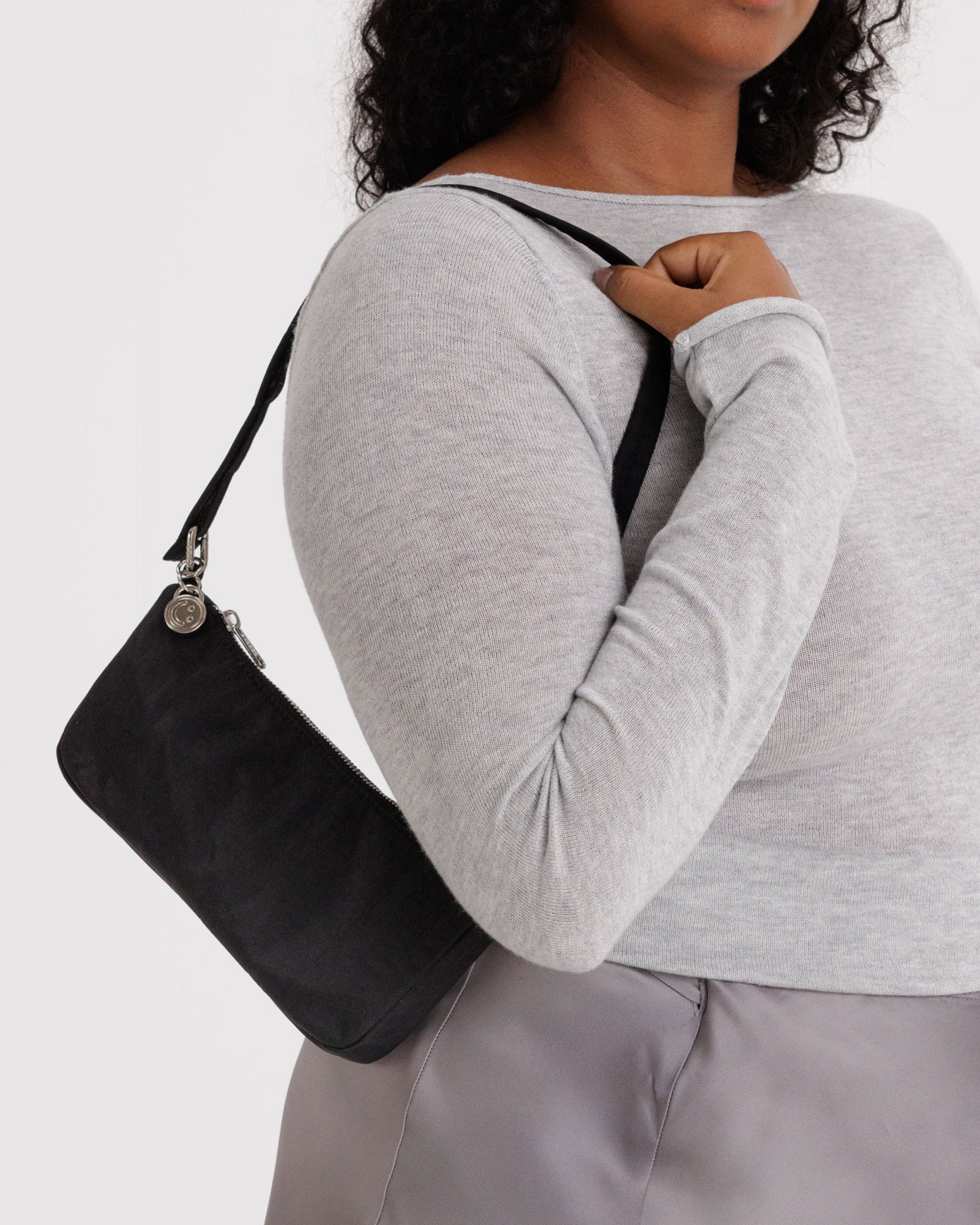 Nylon Pouchette in Black - Image 4