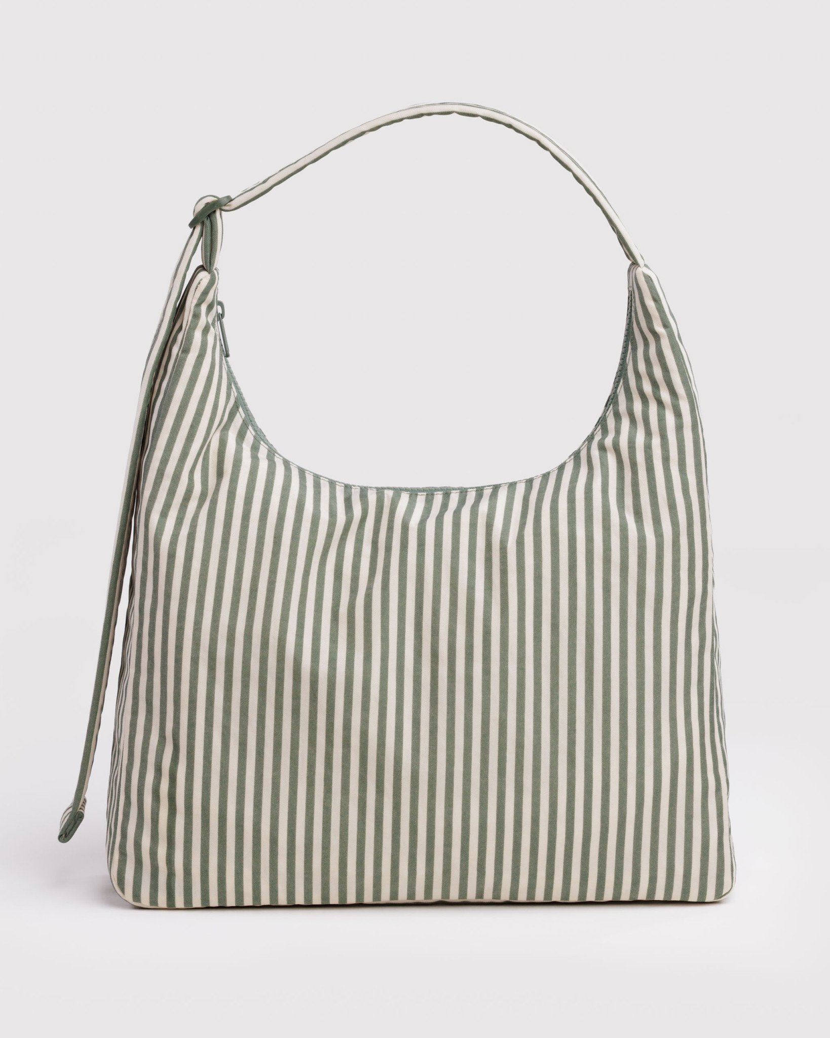 Nylon Shoulder Bag: Sage Stripe - Image 1