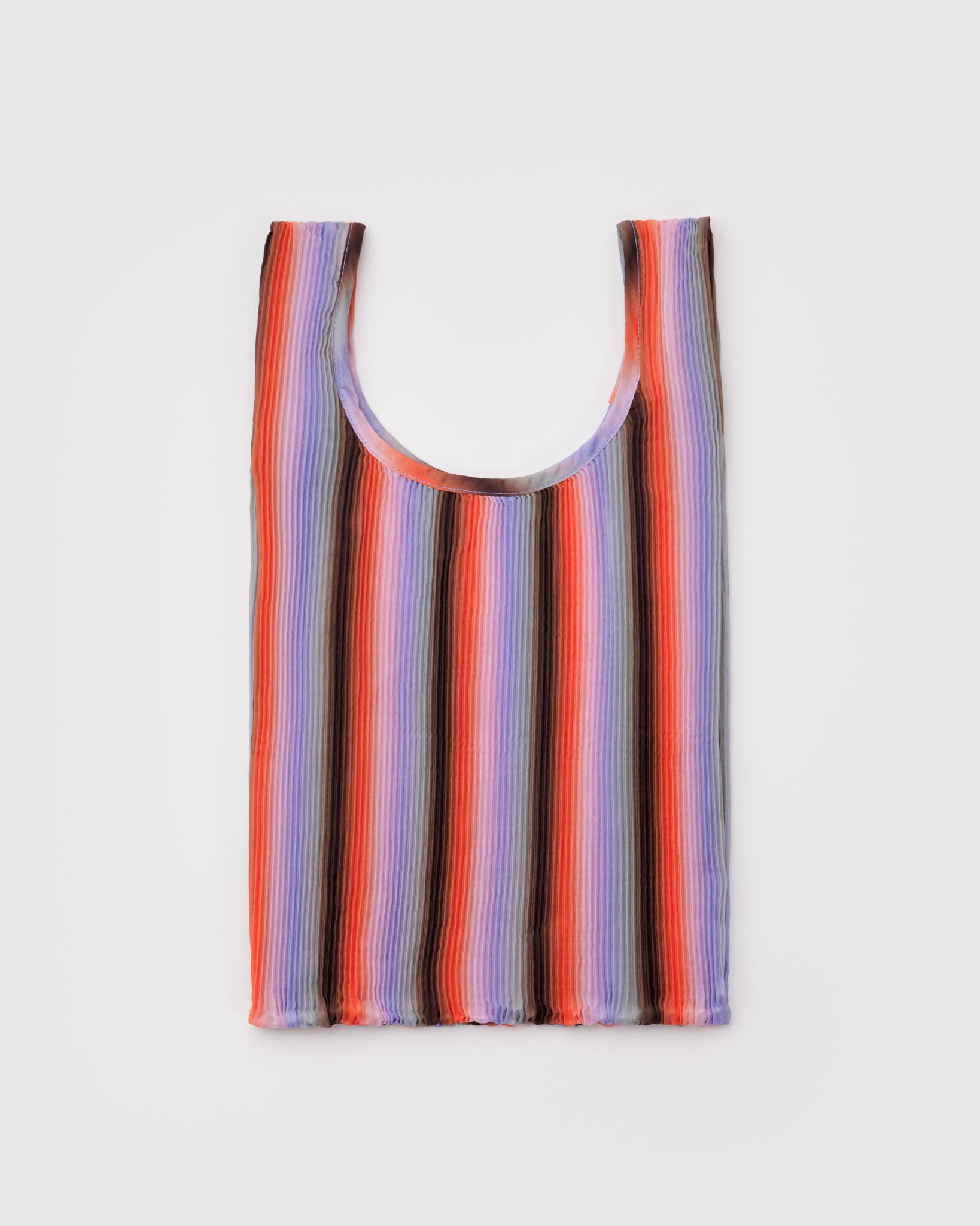 Pleated Baggu: Gradient Stripe Poppy + Lilac - Image 2