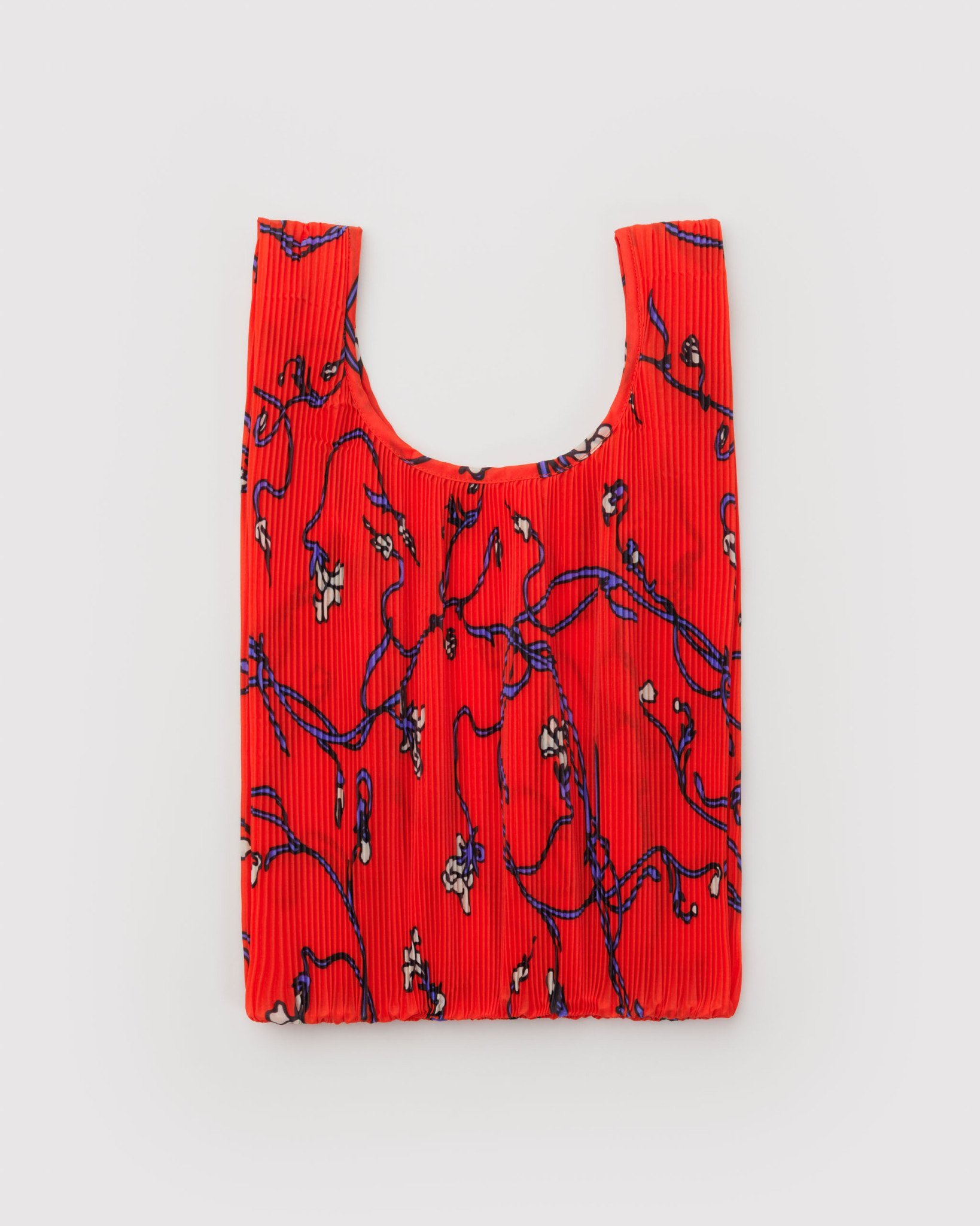 Pleated Baggu: Red Snapdragon - Image 2