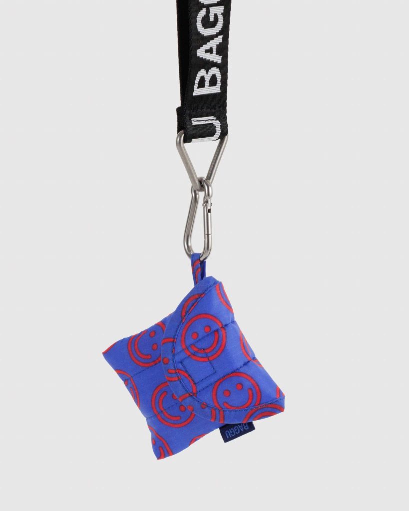 Puffy Ear Bud Case: Mini Cobalt Happy