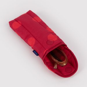 Puffy Glasses Sleeve: Red Polka Dot - Image 2