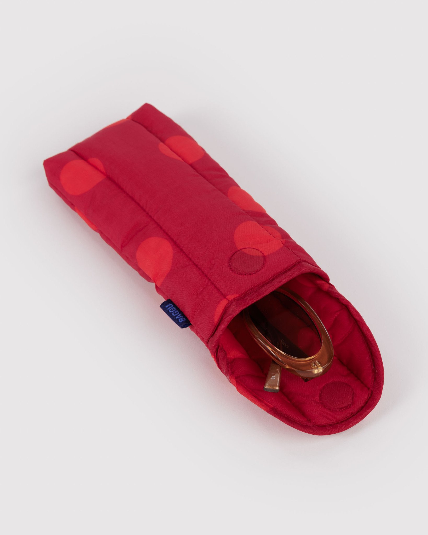 Puffy Glasses Sleeve: Red Polka Dot - Image 2