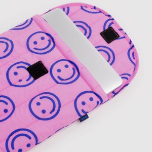 Puffy Laptop Sleeve 16" Pop Pink Happy - Image 2