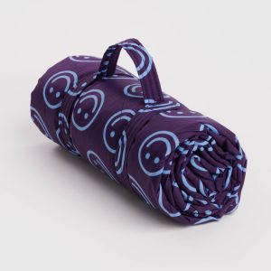 Puffy Picnic Blanket : Indigo Happy - Image 1