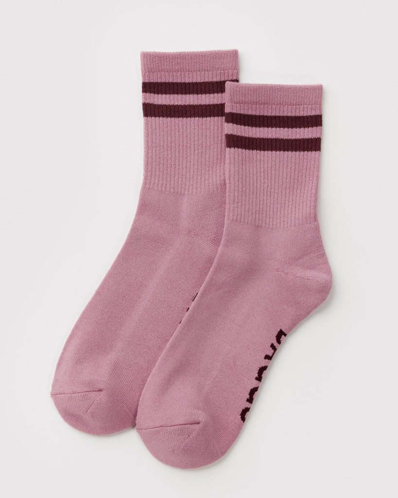 Ribbed Sock: Toffee Stripe