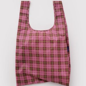 Standard Baggu: Azalea Pink Tartan - Image 1