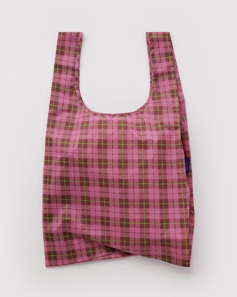 Standard Baggu: Azalea Pink Tartan