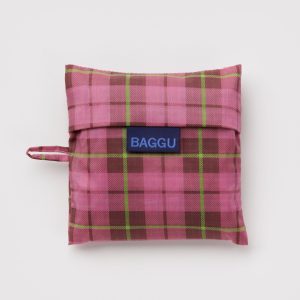 Standard Baggu: Azalea Pink Tartan - Image 2