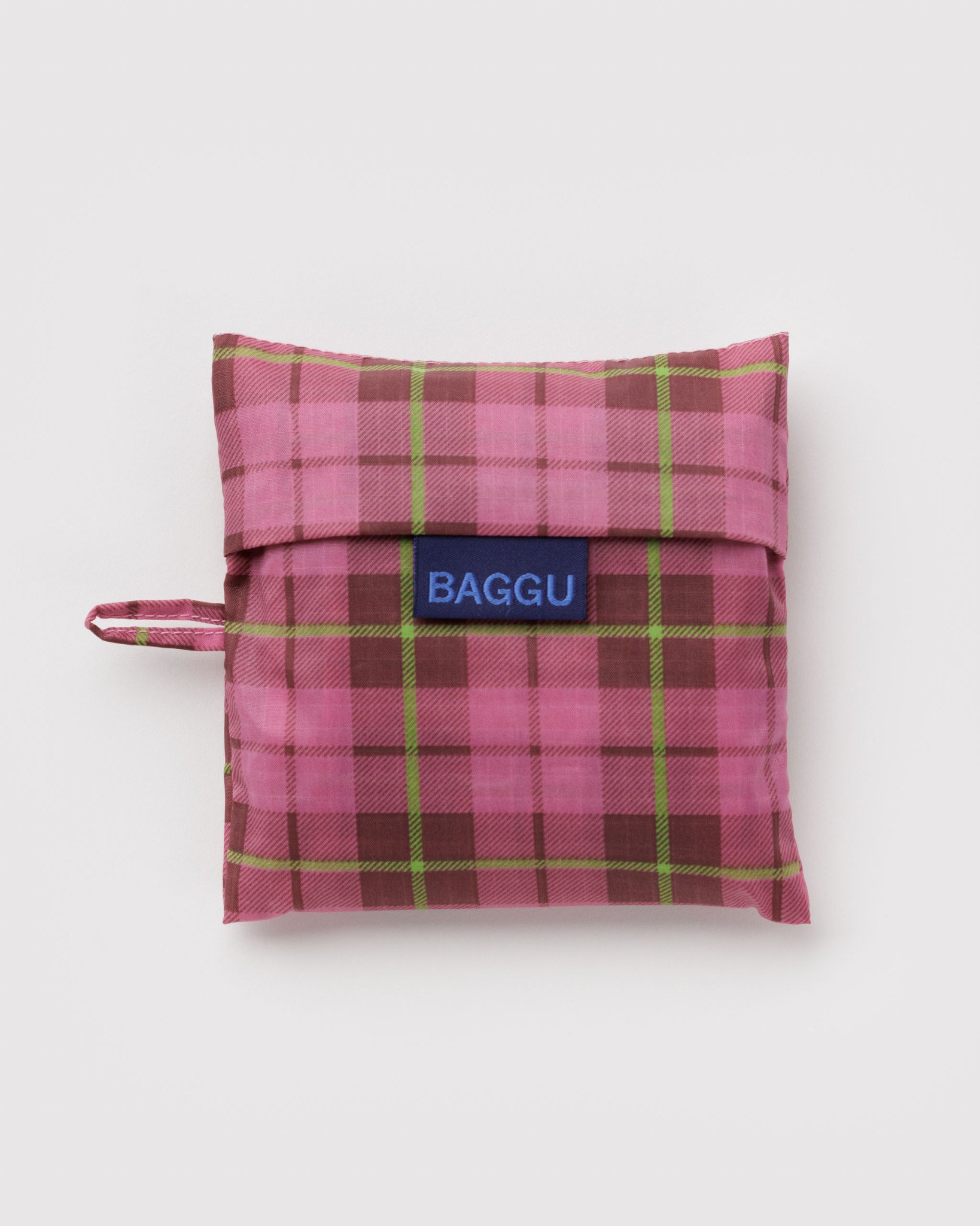 Standard Baggu: Azalea Pink Tartan - Image 2