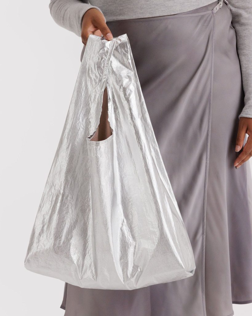 Standard Baggu: Chrome Metallic