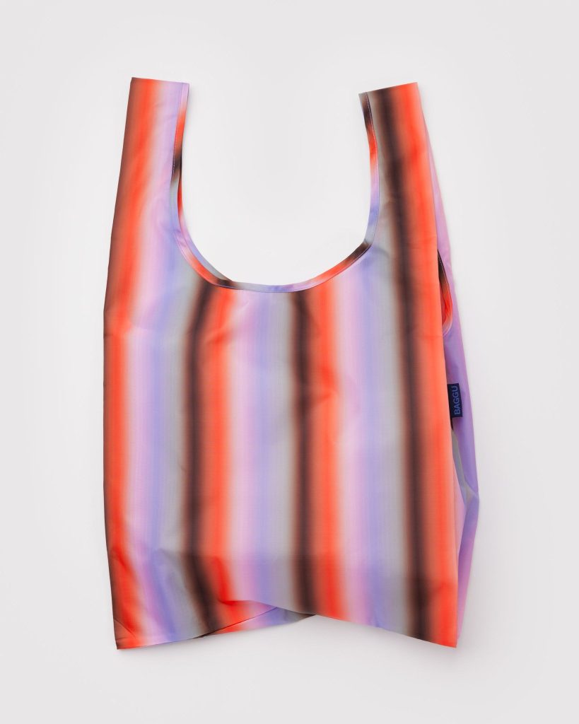 Standard Baggu: Gradient Stripe Poppy + Lilac