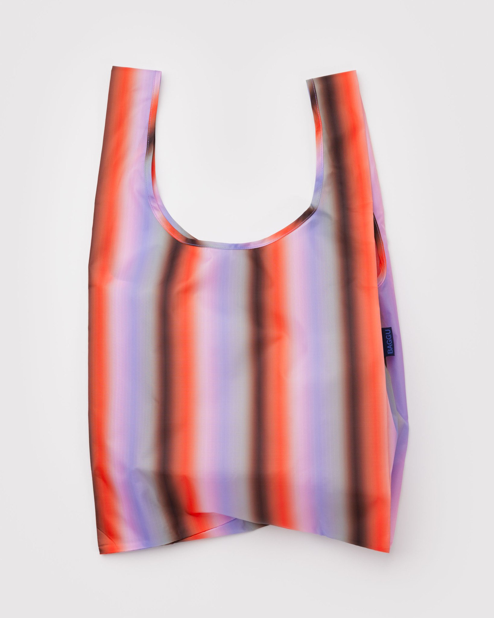 Standard Baggu: Gradient Stripe Poppy + Lilac - Image 1