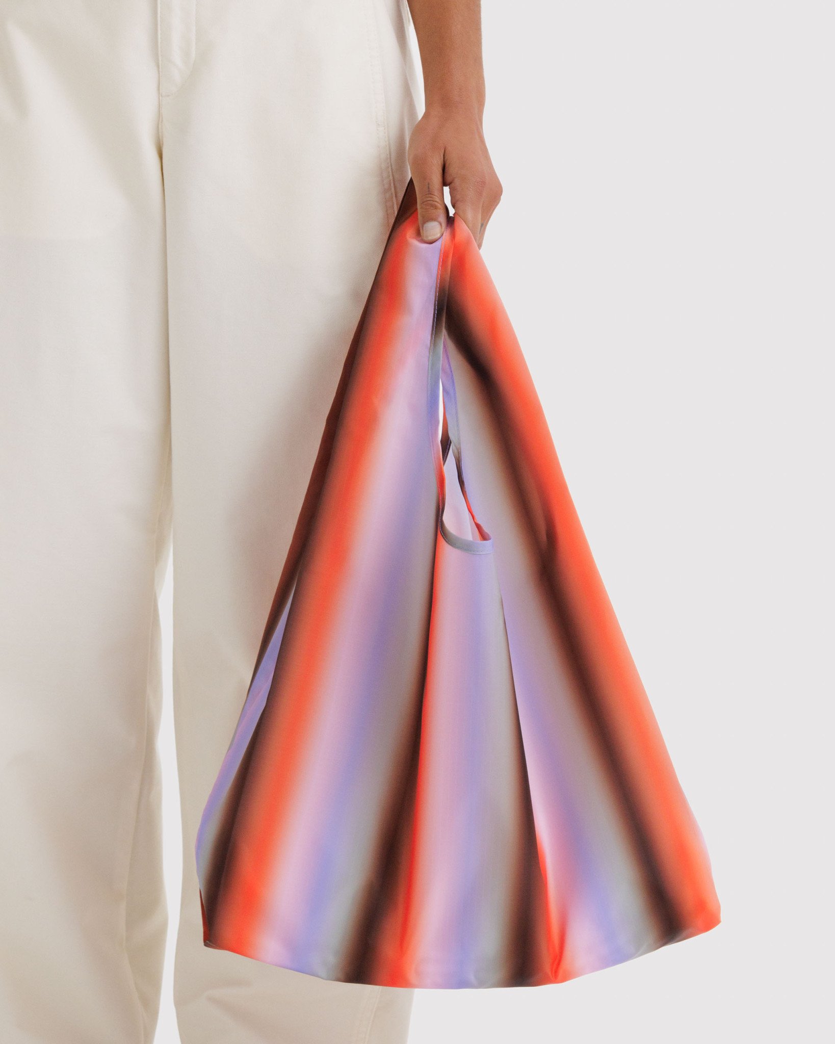Standard Baggu: Gradient Stripe Poppy + Lilac - Image 3