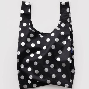 Standard Baggu: Silver Metallic Polka Dot - Image 1