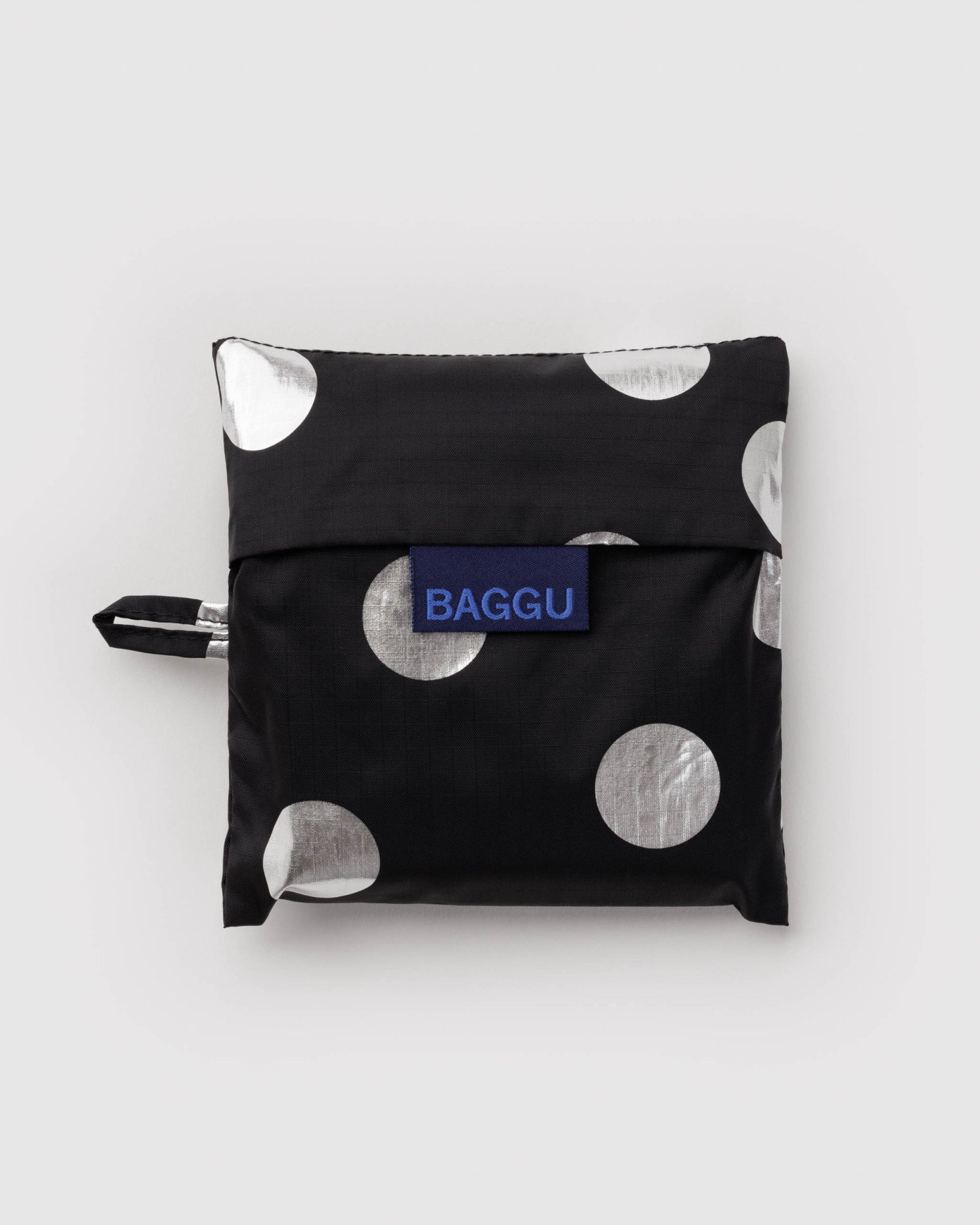 Standard Baggu: Silver Metallic Polka Dot - Image 2