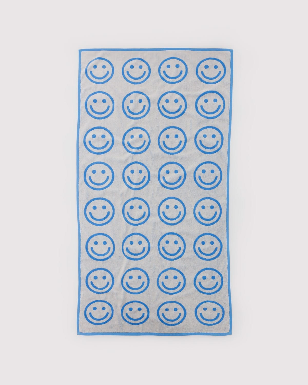 Bath/Beach Towel: Sky Blue Happy - Image 4