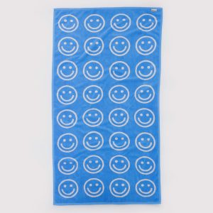 Bath/Beach Towel: Sky Blue Happy - Image 3
