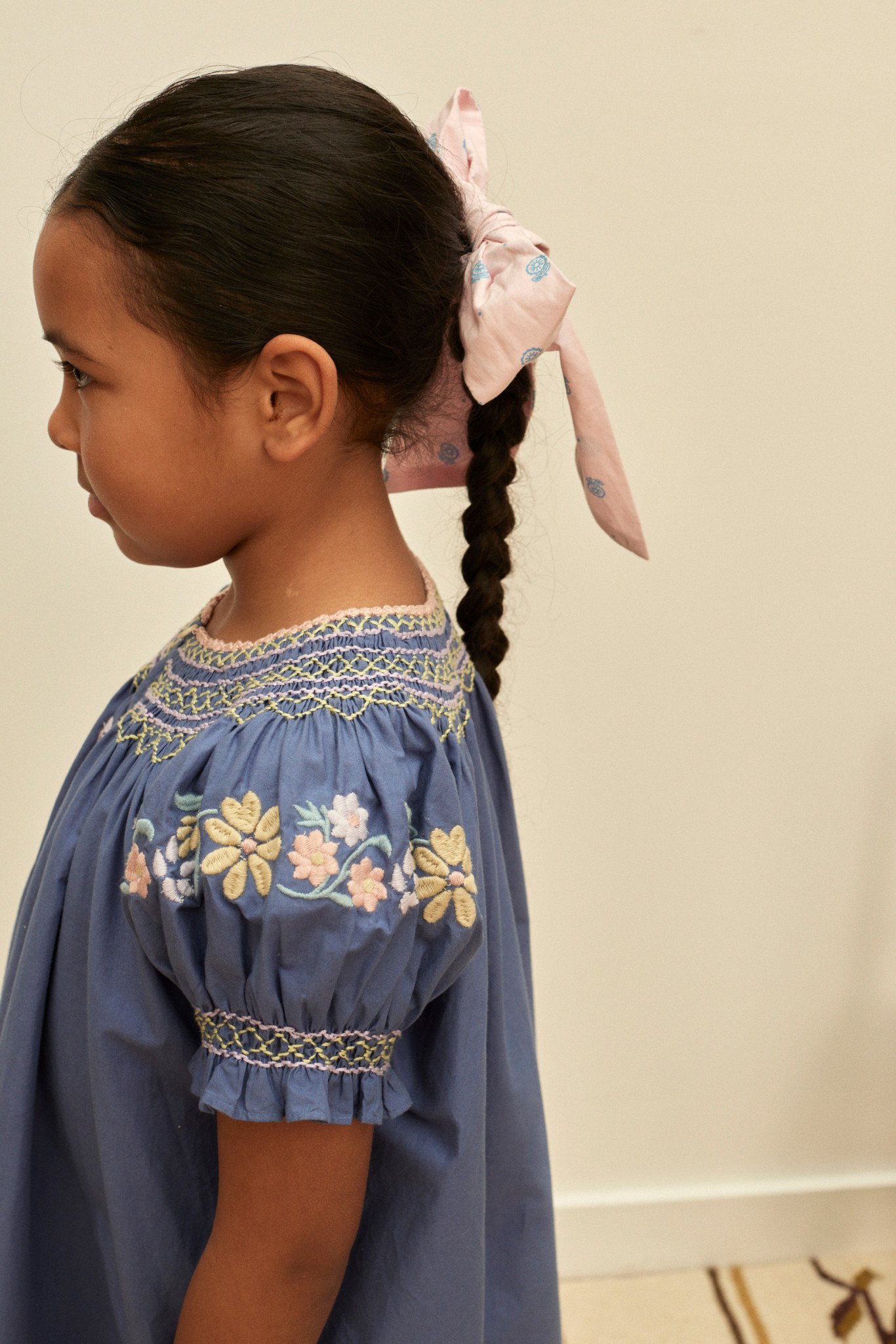 Verna Smock Dress in Azul - Image 3