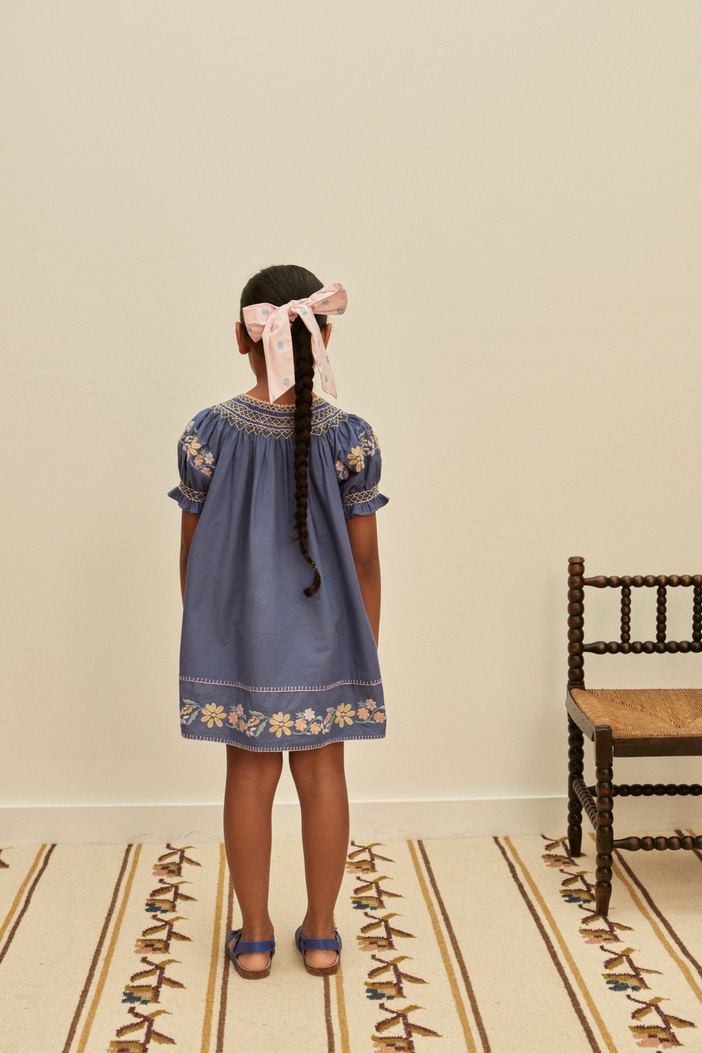 Verna Smock Dress in Azul - Image 2