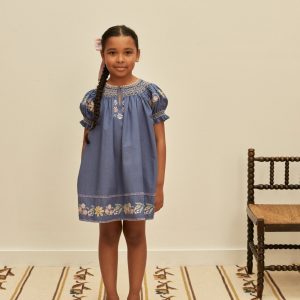 Verna Smock Dress in Azul - Image 5