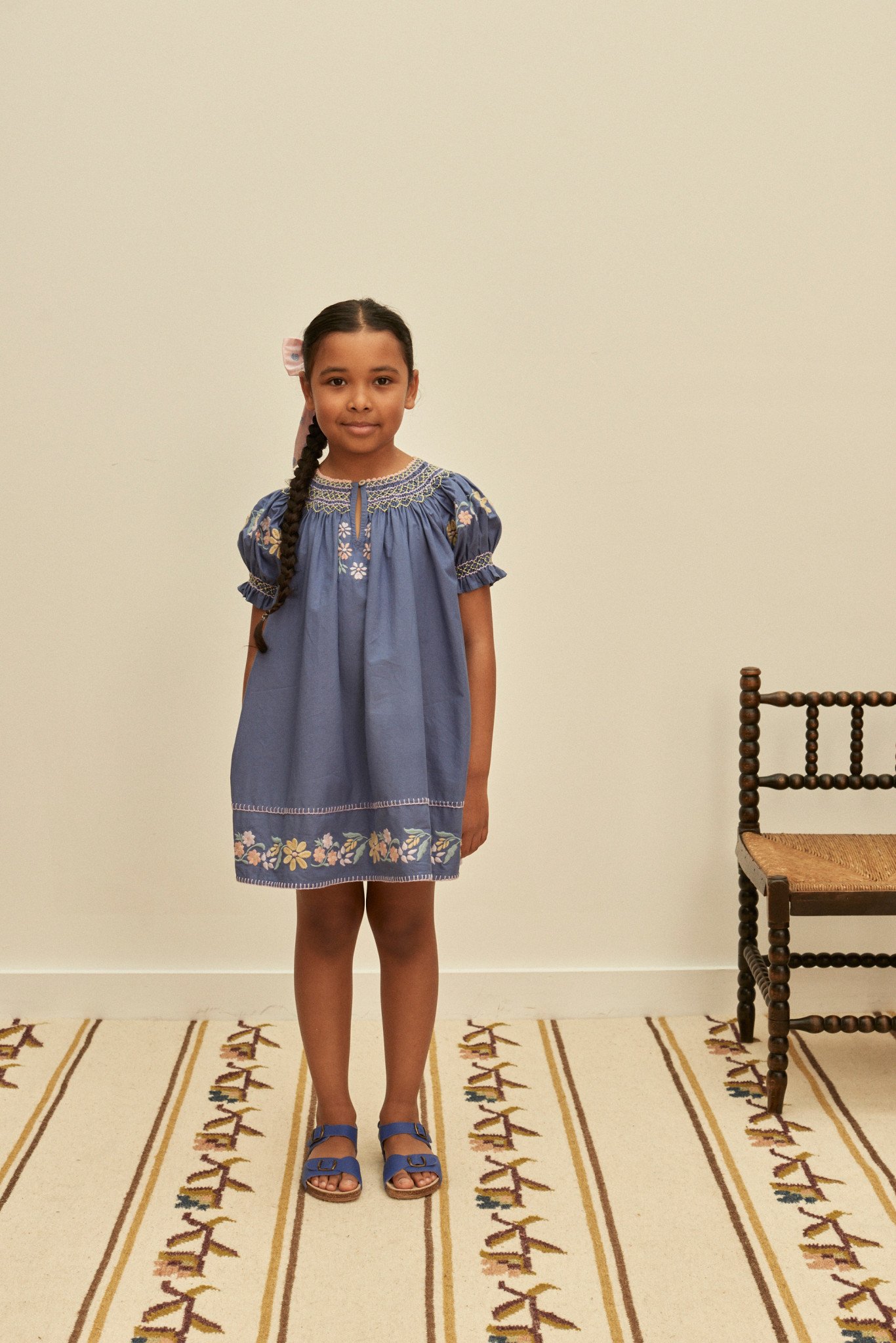 Verna Smock Dress in Azul - Image 5