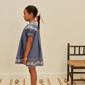 Verna Smock Dress in Azul - Image 4